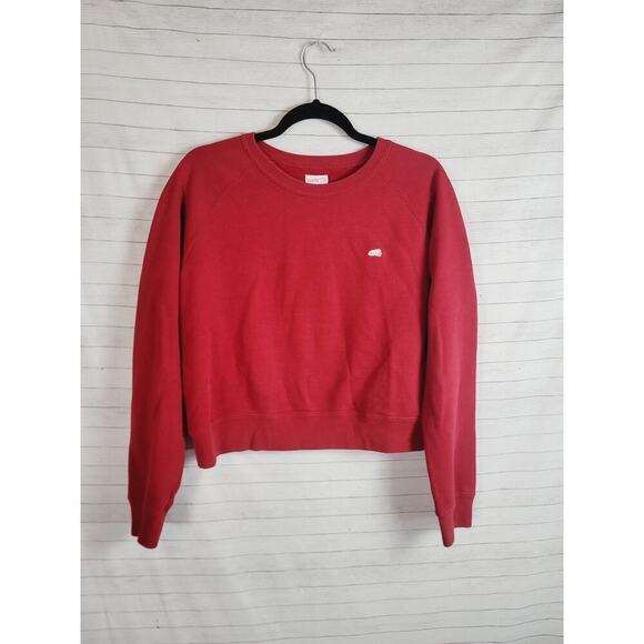 ROOTS 73 ATHLETICS CROPPED CREWNECK SWEAT SHIRT IN RED, SZ XL - Picture 12 of 13